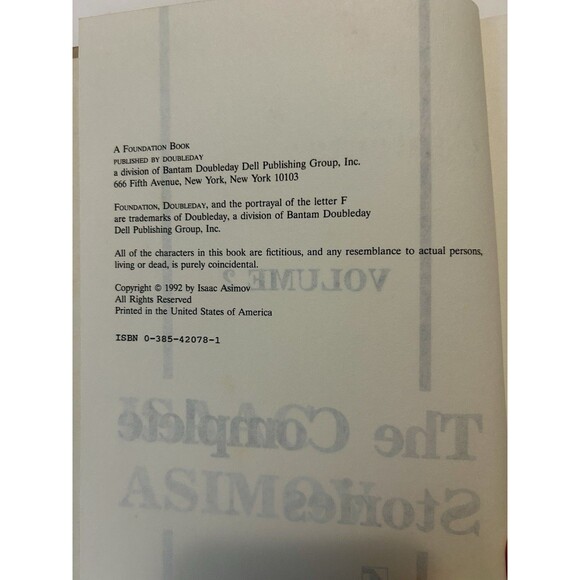Lot of 2 Isaac Asimov - The Complete Stories: Volumes 1 and 2, Hardcover - Picture 10 of 10